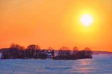 Winter Evening Royalty Free Stock Image Winter Evening Royalty Free Stock Image