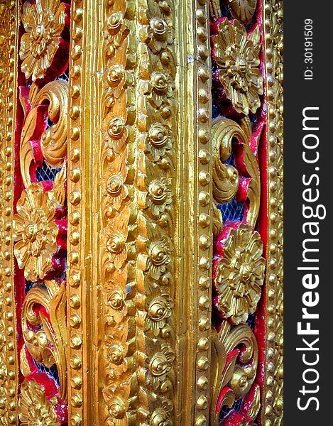 He pole of Thai temple texture
