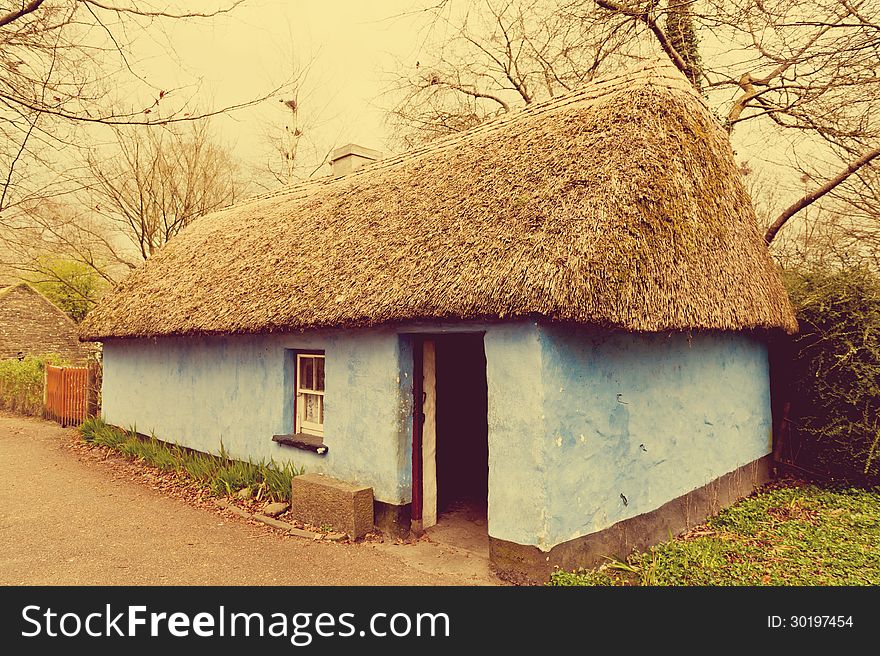 Irish cottage in countryside. Old village. Irish cottage in countryside. Old village.