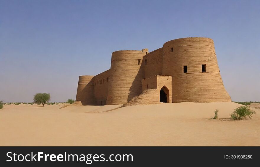 Derawer Fort In Cholistan Desert.