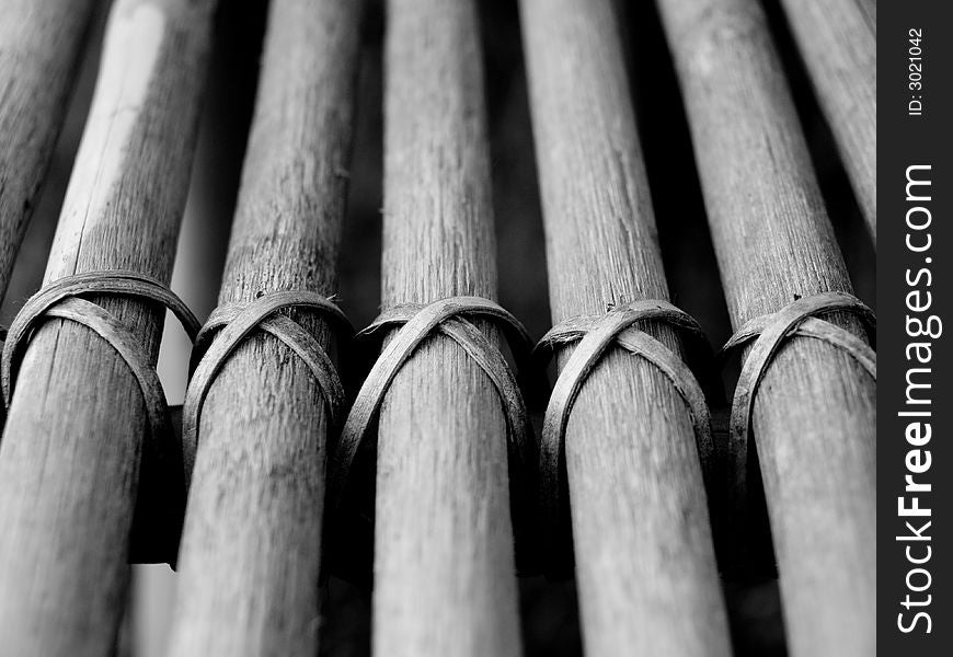 Bamboo poles used to make a bench...