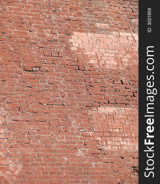 Red brick wall pattern, background.