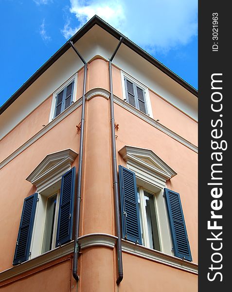 Angle of a house with windows