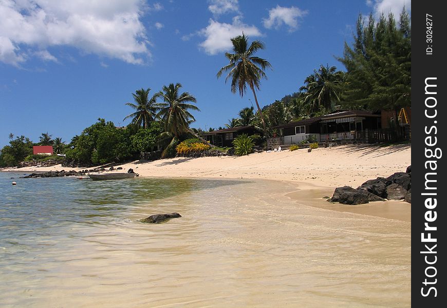 Beach On Moorea Island