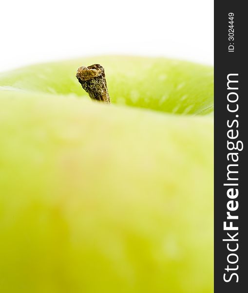 Delicious granny smith apple isolated on white