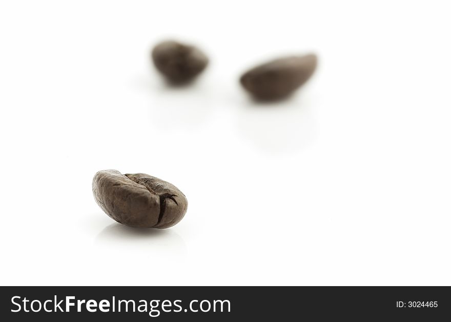 Extreme closeup of coffee beans