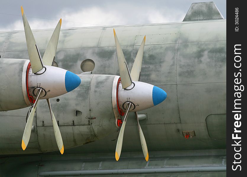 Airplane propeller of an old aircraft