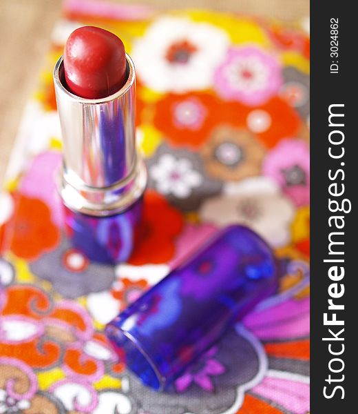 Lipstick on a color background. Lipstick on a color background