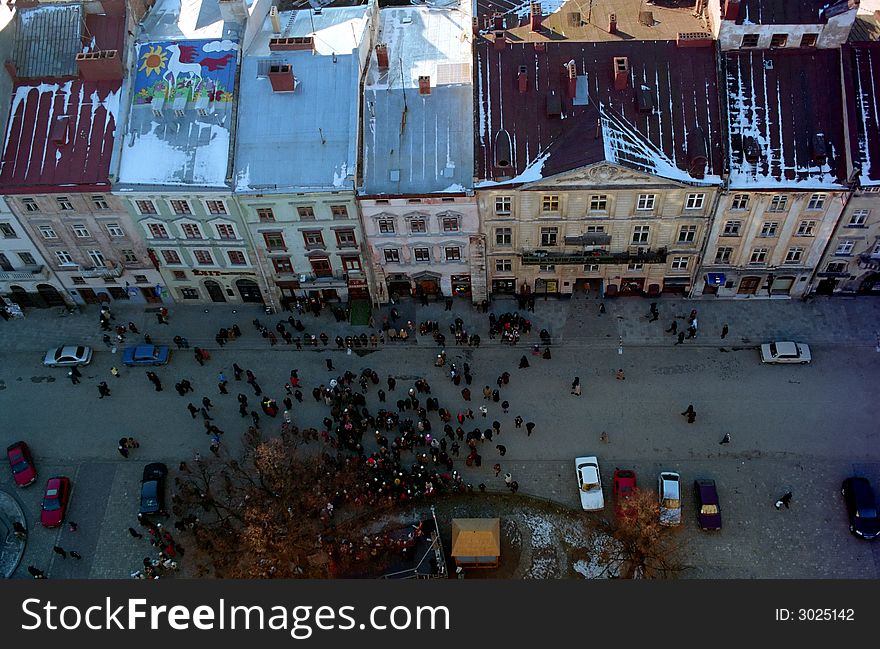 Lvov. Square Below Town Hall