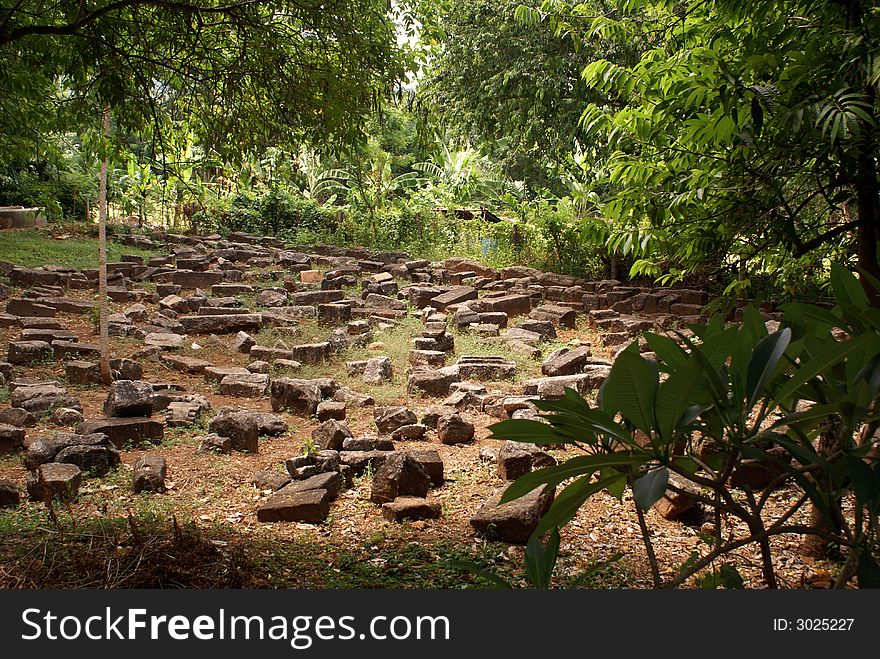 Stones on the way to hyndu temple Nalanda, Sri Lanka. Stones on the way to hyndu temple Nalanda, Sri Lanka