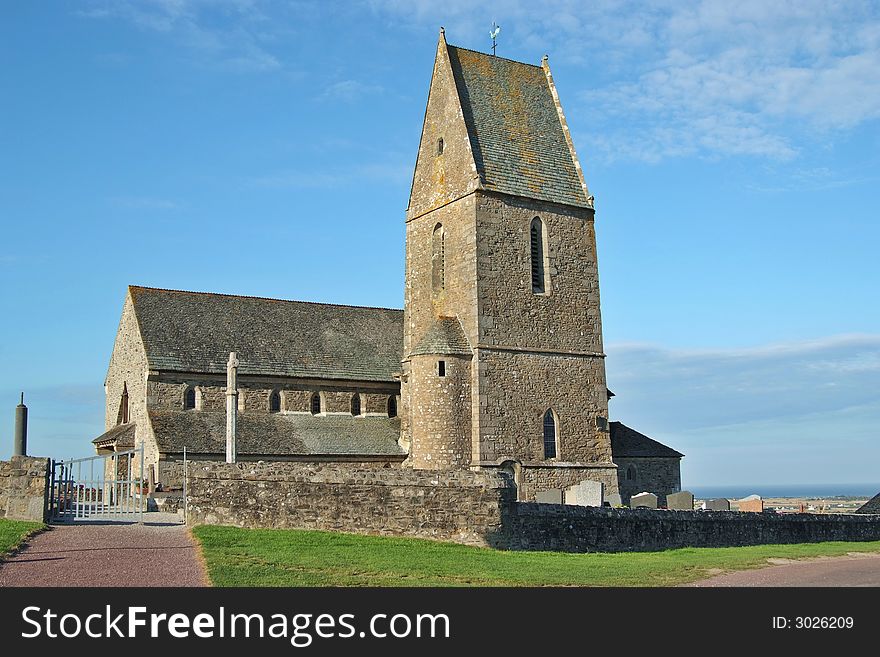 The church is on a 123 m hill at the centre of the verdant Valley of the River Saire and overlooks the Baie de la Seine (Normandy) The church is on a 123 m hill at the centre of the verdant Valley of the River Saire and overlooks the Baie de la Seine (Normandy) It was built in the 11 century. The church is on a 123 m hill at the centre of the verdant Valley of the River Saire and overlooks the Baie de la Seine (Normandy) The church is on a 123 m hill at the centre of the verdant Valley of the River Saire and overlooks the Baie de la Seine (Normandy) It was built in the 11 century.