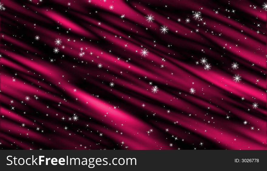 White snow flakes on red purple curtain background. White snow flakes on red purple curtain background