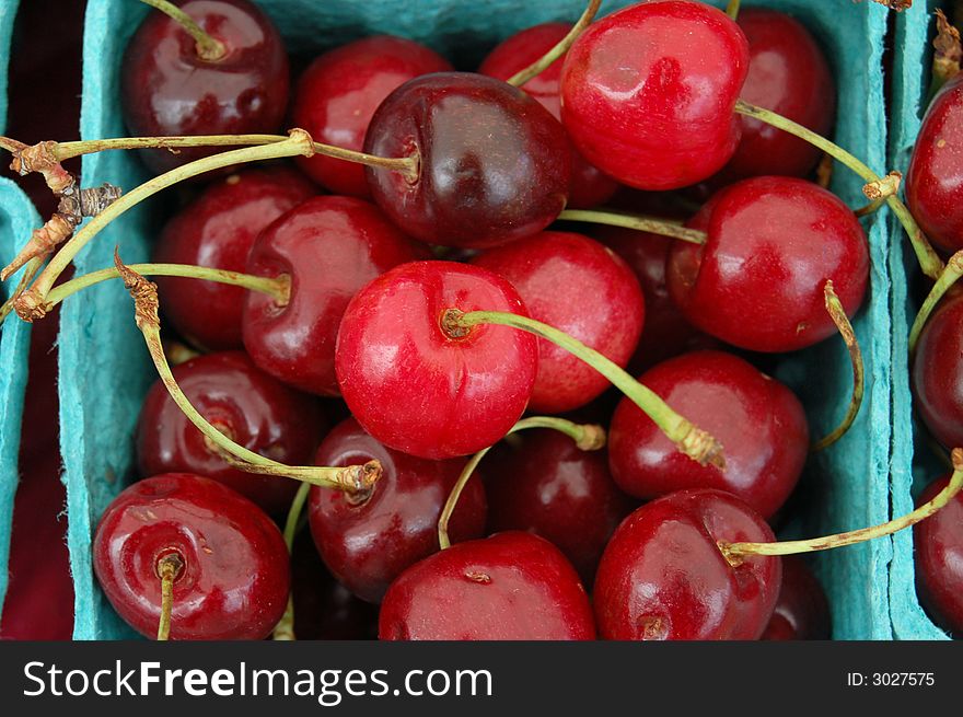 Fresh cherries ready for the pie