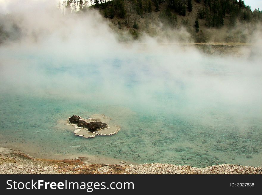 Geyser Pool at Yellowstone National Park in Wyoming