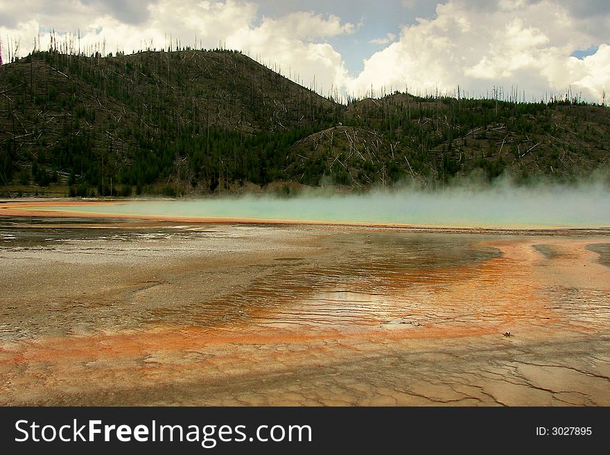 Geyser Pool at Yellowstone National Park in Wyoming