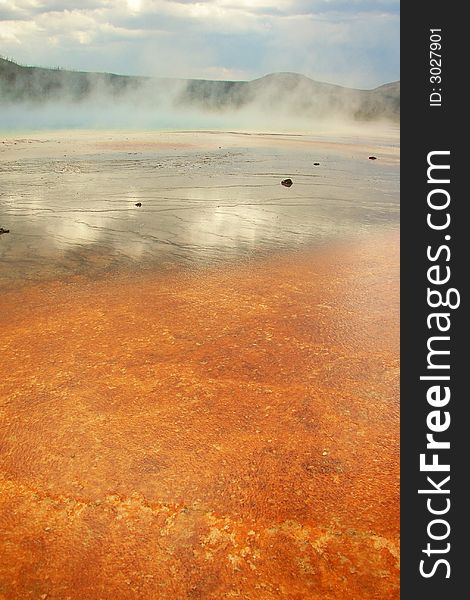 Geyser Pool at Yellowstone National Park in Wyoming