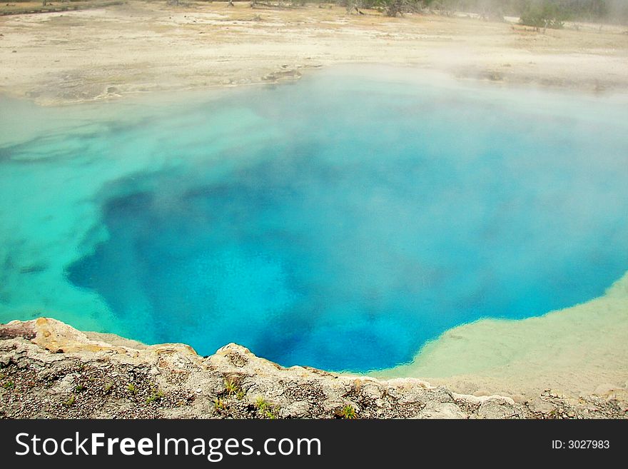 Geyser Pool at Yellowstone National Park in Wyoming