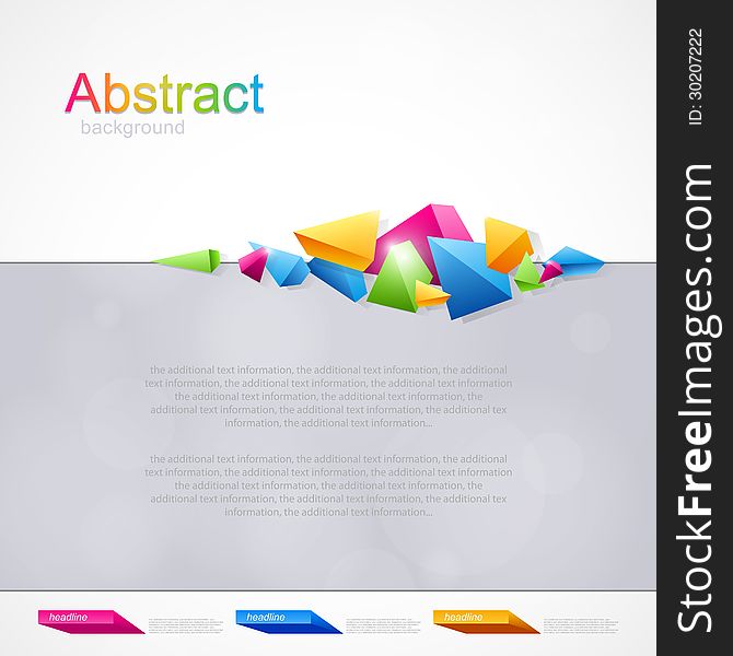 Background for design with colored geometric abstraction. Background for design with colored geometric abstraction