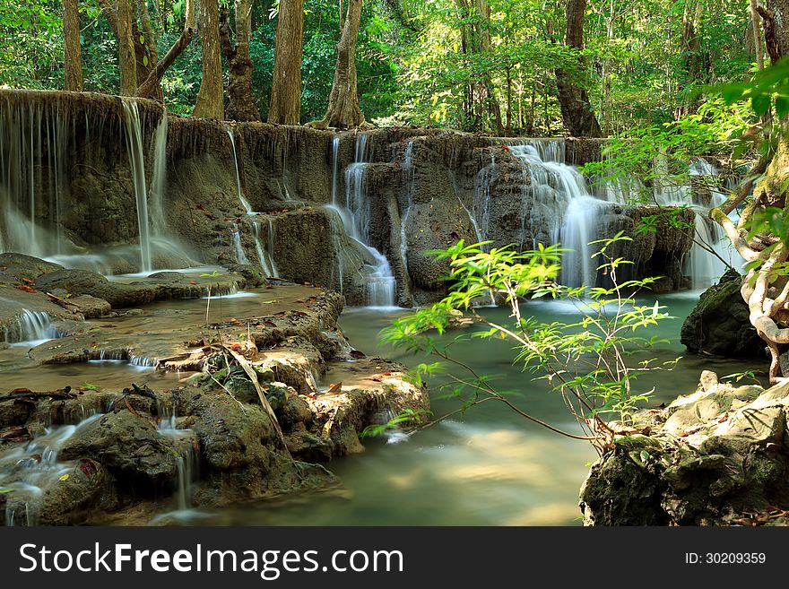 Nice Waterfall in Kanchanaburi, Thailand. Nice Waterfall in Kanchanaburi, Thailand