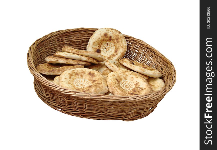 Unleavened wheat cake bread it is isolated a white