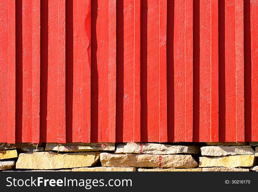 Background old  wall in red