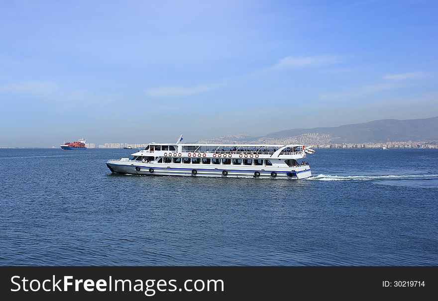 Passenger Ship On Izmir Bay