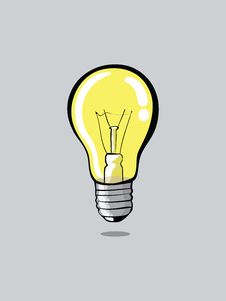 Light Bulb On Grey Background Stock Photos Light Bulb On Grey Background Stock Photos