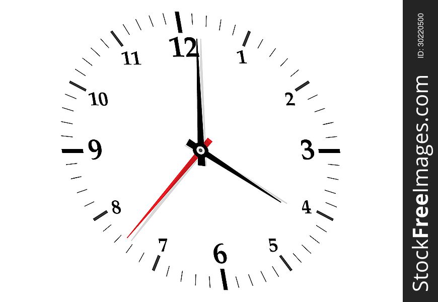 White clock without frame