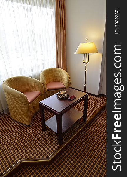 Nice interior of a hotel room. Nice interior of a hotel room