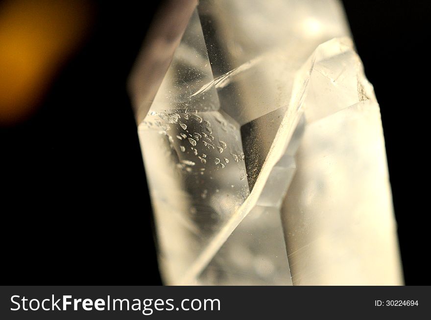 Macro of a quartz crystal