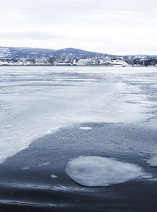 Ice On The Oslo-fjord Royalty Free Stock Photos Ice On The Oslo-fjord Royalty Free Stock Photos