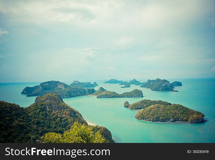 Angtong group of islands in Sumui Thailand. Angtong group of islands in Sumui Thailand