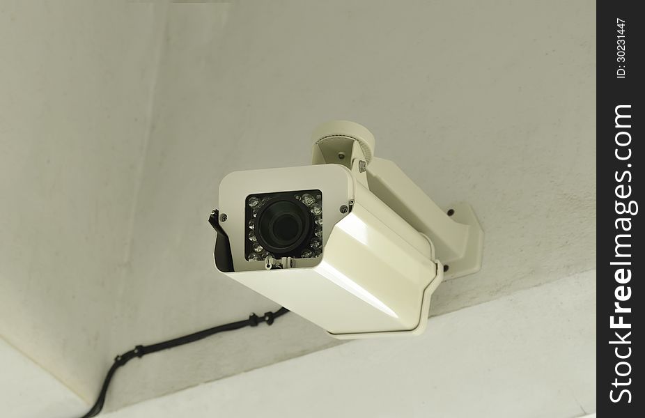 Cctv on the wall for security