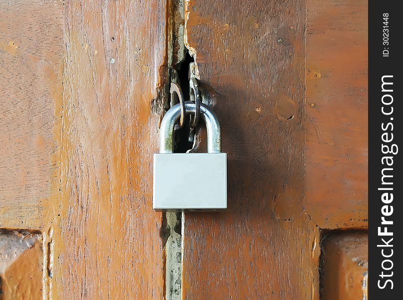 Key lock the door for security