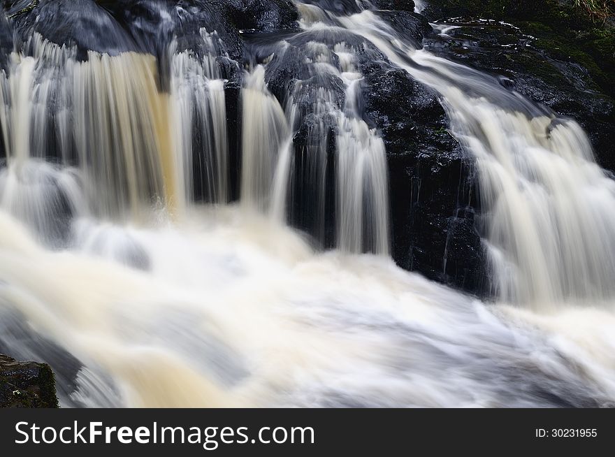 Glenariff Waterfalls, County Antrim, Northern Ireland Early spring.