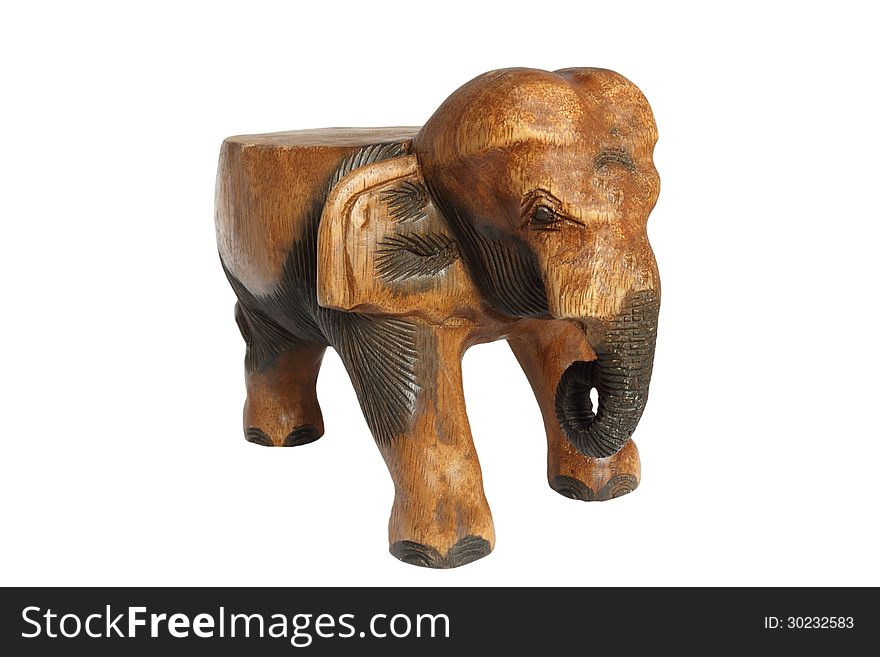Rack in the form of an elephant isolated on white background. Rack in the form of an elephant isolated on white background