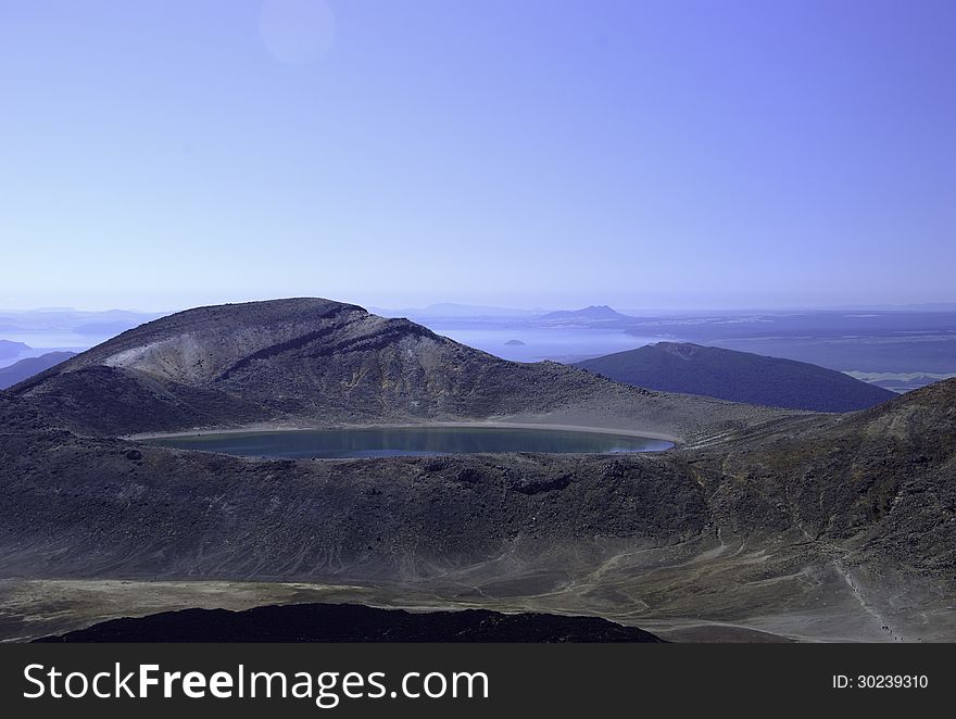 Alpine Tongariro crossing, lake