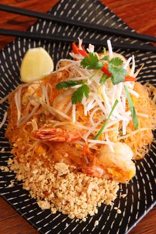 Pad Thai, Thai Signature Dish. Royalty Free Stock Photography Pad Thai, Thai Signature Dish. Royalty Free Stock Photography