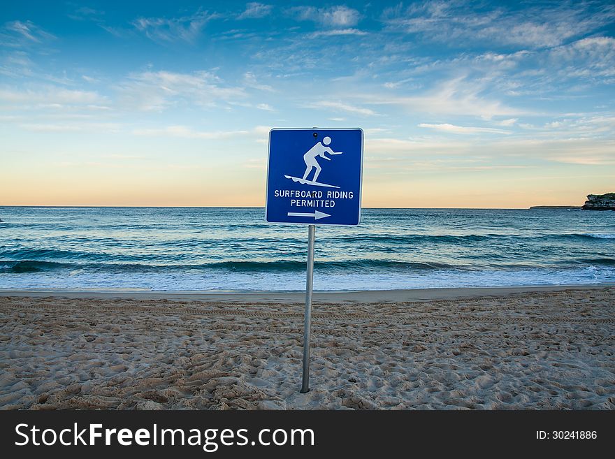 Surf sign in Bondi beach, Sydney/Australia. Surf sign in Bondi beach, Sydney/Australia