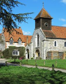 An English Village Church And Manor Stock Image An English Village Church And Manor Stock Image