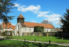 An English Village Church And Manor Stock Photo An English Village Church And Manor Stock Photo