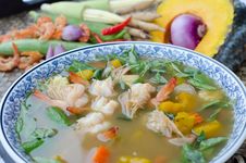 Spicy Mixed Vegetable Soup &x28;Kaeng Liang&x29; Stock Image Spicy Mixed Vegetable Soup &x28;Kaeng Liang&x29; Stock Image