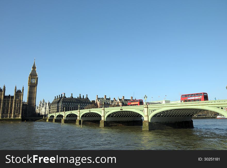 Westminster Bridge and Big Ben, London