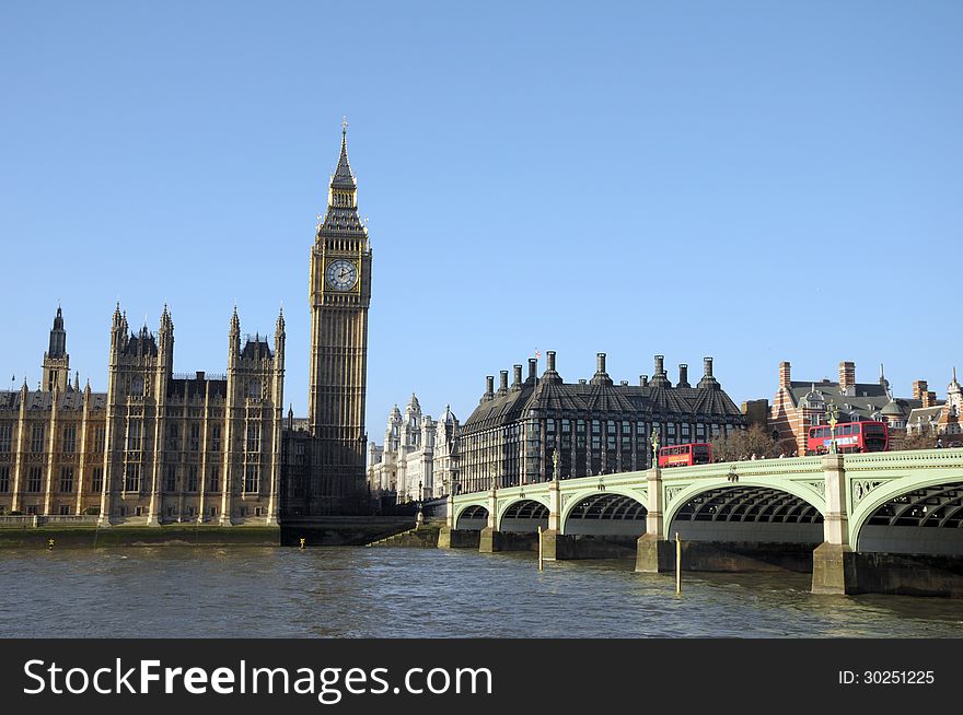 Westminster Bridge and Big Ben, London