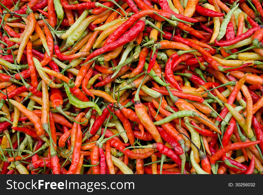 Red and green chili background