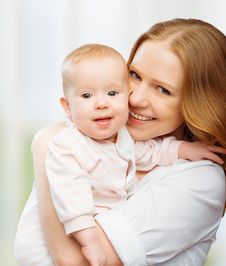 Happy Family. Young Mother With Baby Royalty Free Stock Image