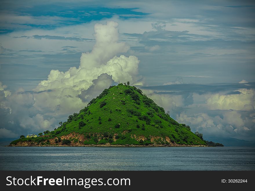 Grass and trees on small Island, Flores, Indonesia. Grass and trees on small Island, Flores, Indonesia