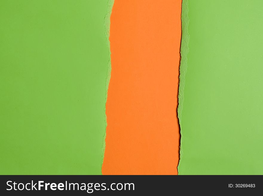 Torn paper with space for text with orange background