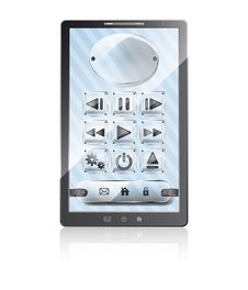 Mobile Phone With Stylish Multimedia Buttons Stock Images Mobile Phone With Stylish Multimedia Buttons Stock Images