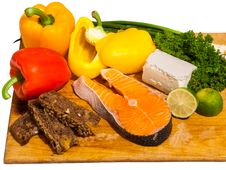 Salmon Salad Ingredients Stock Photo Salmon Salad Ingredients Stock Photo